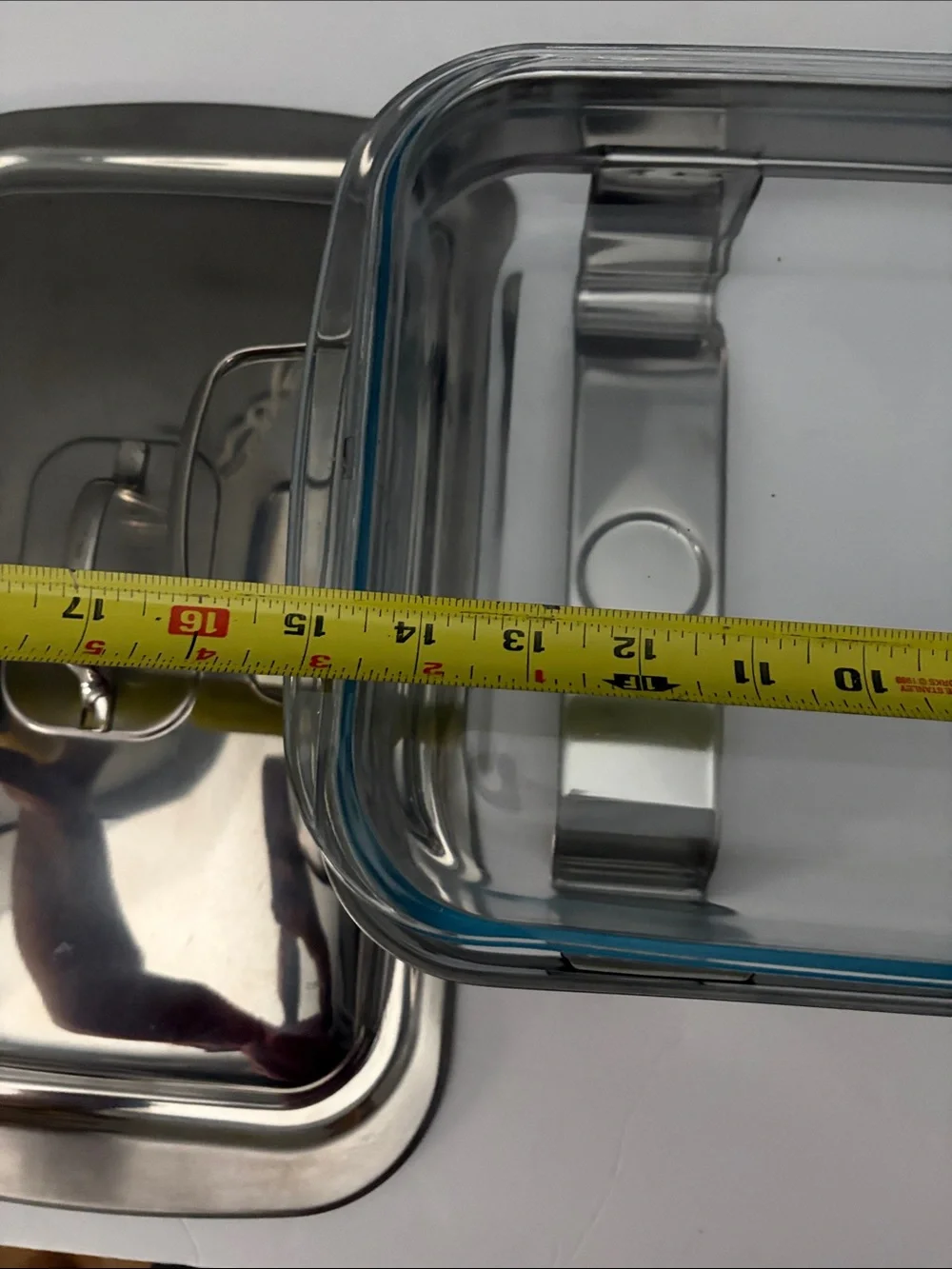 Stainless Steel Rectangular Chafer with Lid - Silver